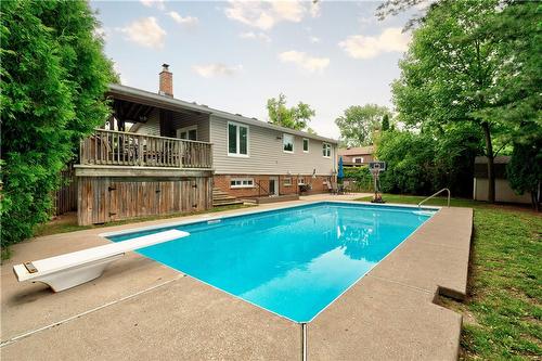 672 Maclaren Drive, Burlington, ON - Outdoor With In Ground Pool With Backyard With Exterior