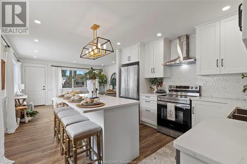 2477 Tourangeau Road, Windsor, ON - Indoor Photo Showing Kitchen With Stainless Steel Kitchen With Double Sink With Upgraded Kitchen