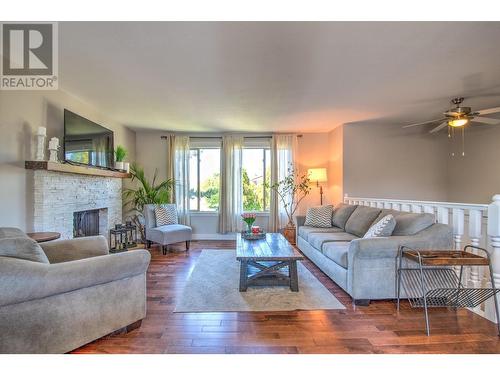 1903 19 Street, Vernon, BC - Indoor Photo Showing Living Room With Fireplace