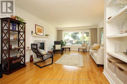 43 Merrygale Crescent, Toronto, ON - Indoor Photo Showing Living Room With Fireplace