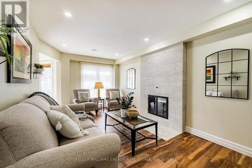 879 Ridge Valley Drive, Oshawa, ON - Indoor Photo Showing Living Room With Fireplace