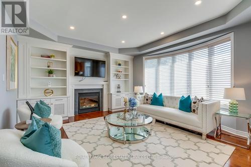 2216 Lapsley Crescent, Oakville, ON - Indoor Photo Showing Living Room With Fireplace