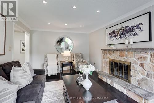 7255 Bendigo Circle, Mississauga, ON - Indoor Photo Showing Living Room With Fireplace