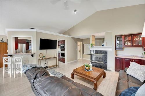 197 Stone Church Road W, Hamilton, ON - Indoor Photo Showing Living Room With Fireplace