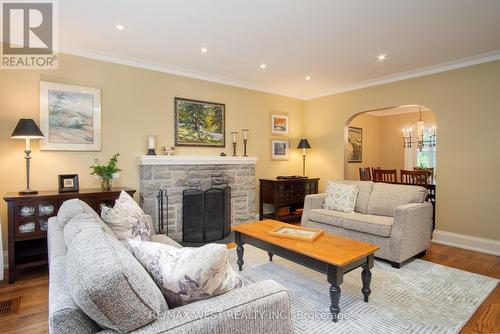 16 Ashton Manor, Toronto, ON - Indoor Photo Showing Living Room With Fireplace