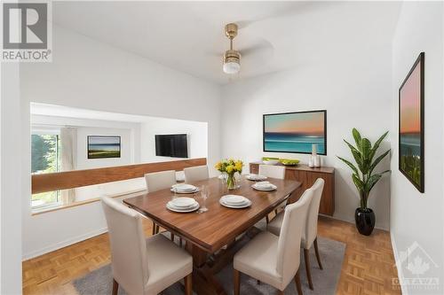 This photo has been virtually staged. - 4 Castlebrook Lane Unit#C, Ottawa, ON - Indoor Photo Showing Dining Room