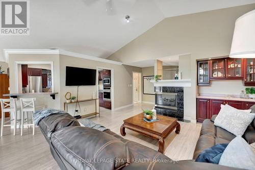 197 Stone Church Road W, Hamilton, ON - Indoor Photo Showing Living Room With Fireplace