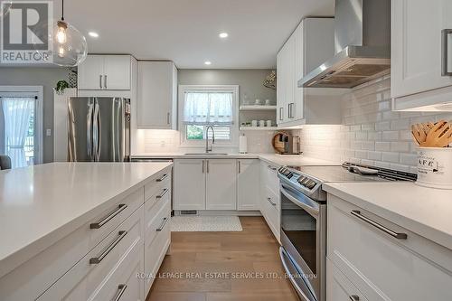 18 Alderson Drive, Hamilton, ON - Indoor Photo Showing Kitchen With Stainless Steel Kitchen With Upgraded Kitchen