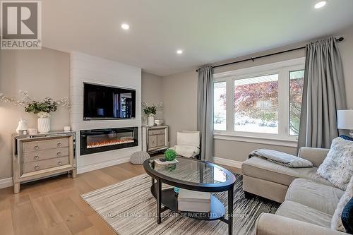 18 Alderson Drive, Hamilton, ON - Indoor Photo Showing Living Room With Fireplace