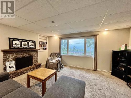 1460 N Eleventh Avenue, Williams Lake, BC - Indoor Photo Showing Living Room With Fireplace