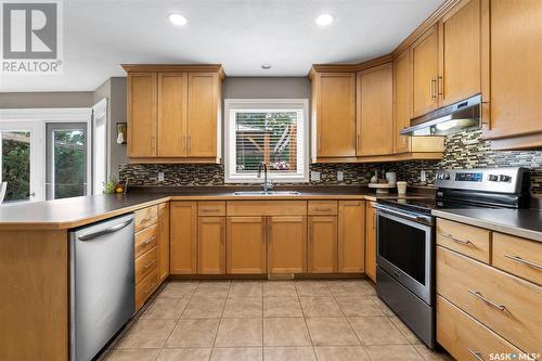 218 Carr Lane, Saskatoon, SK - Indoor Photo Showing Kitchen With Double Sink