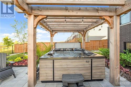 Hot Tub with pergola - 620 Winterset Road, Ottawa, ON - Outdoor With Exterior