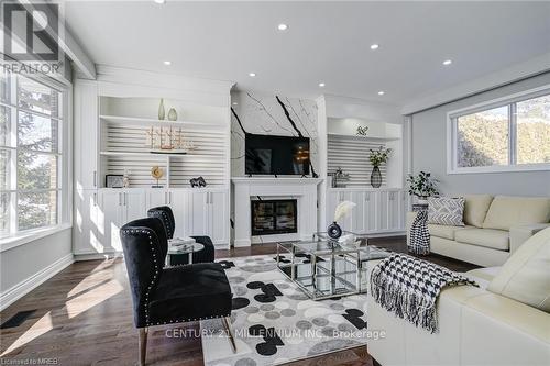 32 Ridgehill Drive, Brampton, ON - Indoor Photo Showing Living Room With Fireplace