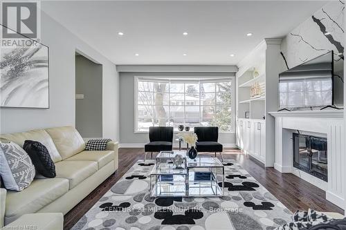 32 Ridgehill Drive, Brampton, ON - Indoor Photo Showing Living Room With Fireplace