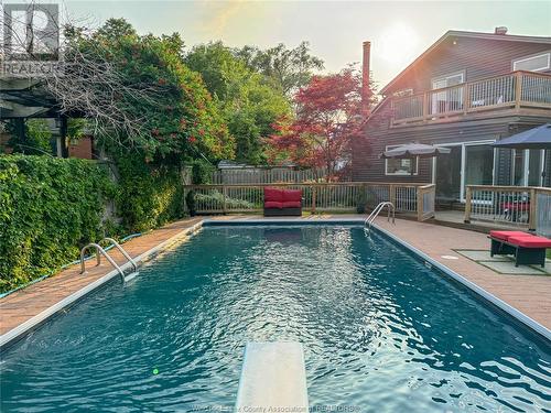 8235 Riverside Drive East, Windsor, ON - Outdoor With In Ground Pool With Balcony