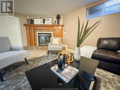 1601 Katella, Windsor, ON - Indoor Photo Showing Living Room With Fireplace
