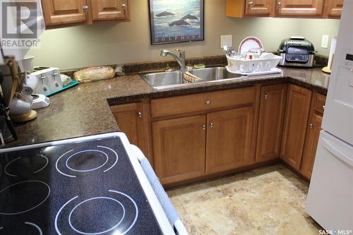 21 228 3Rd Street, Weyburn, SK - Indoor Photo Showing Kitchen With Double Sink