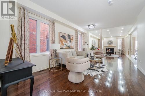 13 Isaac Devins Boulevard, Toronto, ON - Indoor Photo Showing Living Room With Fireplace