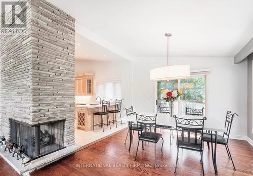 51 Blue Forest Drive, Toronto, ON - Indoor Photo Showing Dining Room With Fireplace