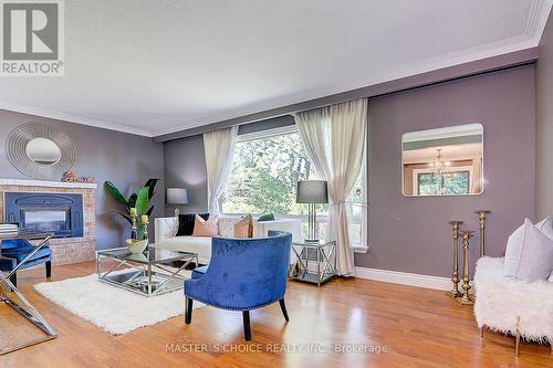 326 Jaybell Grove, Toronto, ON - Indoor Photo Showing Living Room With Fireplace