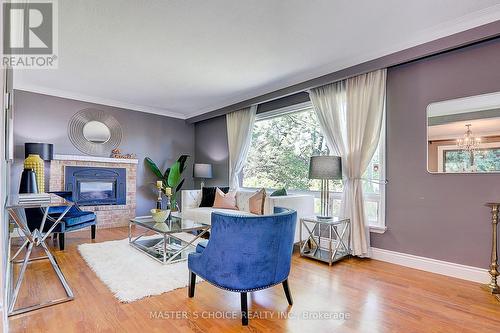 326 Jaybell Grove, Toronto, ON - Indoor Photo Showing Living Room With Fireplace