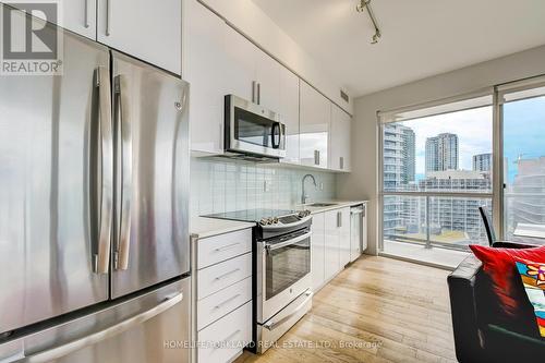 1703 - 20 Bruyeres Mews, Toronto, ON - Indoor Photo Showing Kitchen With Stainless Steel Kitchen With Upgraded Kitchen