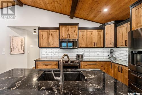 Paulhus Acreage, Moose Jaw Rm No. 161, SK - Indoor Photo Showing Kitchen With Double Sink With Upgraded Kitchen