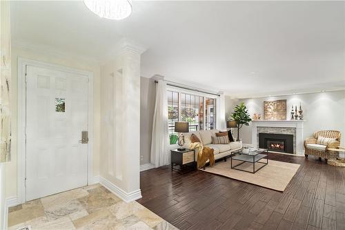 353 Walker'S Line, Burlington, ON - Indoor Photo Showing Living Room With Fireplace