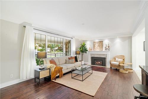 353 Walker'S Line, Burlington, ON - Indoor Photo Showing Living Room With Fireplace