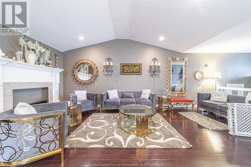 11484 Timber Bay, Windsor, ON - Indoor Photo Showing Living Room With Fireplace