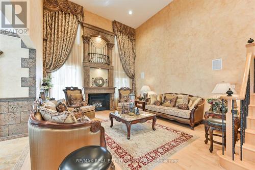 7044 Gablehurst Crescent, Mississauga, ON - Indoor Photo Showing Living Room With Fireplace