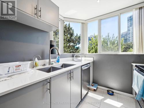 206 - 50 Kingsbridge Garden Circle, Mississauga (Hurontario), ON - Indoor Photo Showing Kitchen With Double Sink