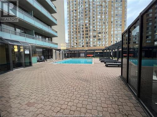 111 Riverside Drive East Unit# 1415, Windsor, ON - Outdoor With Balcony