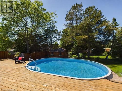 474 Grandview Drive, Wingham, ON - Outdoor With Above Ground Pool With Deck Patio Veranda With Backyard