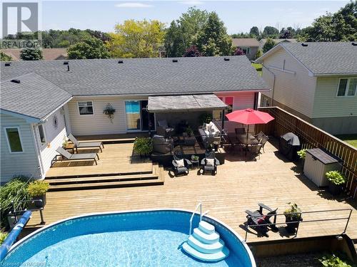 474 Grandview Drive, Wingham, ON - Outdoor With Above Ground Pool With Deck Patio Veranda