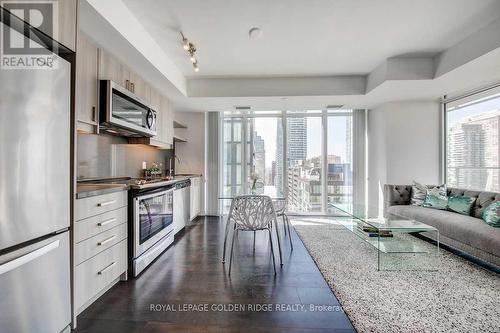 2702 - 50 Wellesley Street E, Toronto, ON - Indoor Photo Showing Kitchen With Stainless Steel Kitchen