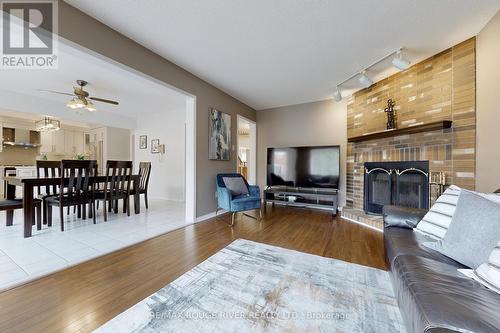 1235 Windsor Hill Boulevard, Mississauga, ON - Indoor Photo Showing Living Room With Fireplace