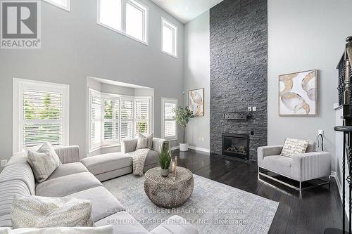 64 Bakersfield Road, Brampton, ON - Indoor Photo Showing Living Room With Fireplace