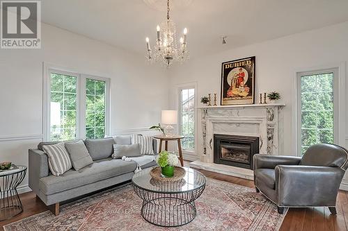 3286 Shelburne Place, Oakville, ON - Indoor Photo Showing Living Room With Fireplace