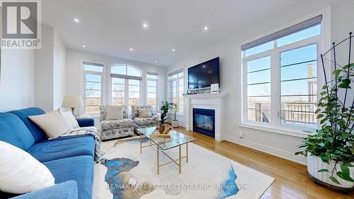 34 Haywood Drive, Brampton, ON - Indoor Photo Showing Living Room With Fireplace