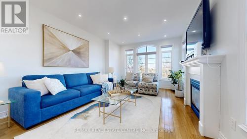 34 Haywood Drive, Brampton, ON - Indoor Photo Showing Living Room With Fireplace