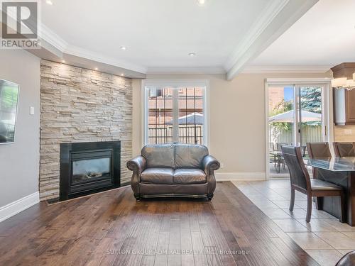 77 Arrowood Crescent, Vaughan, ON - Indoor Photo Showing Living Room With Fireplace