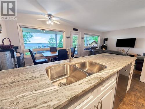 1208 Sunset Drive, South Bruce Peninsula, ON - Indoor Photo Showing Kitchen With Double Sink