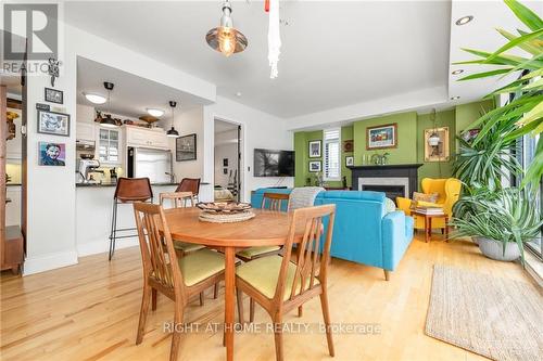 504 - 364 Cooper Street, Ottawa, ON - Indoor Photo Showing Dining Room With Fireplace