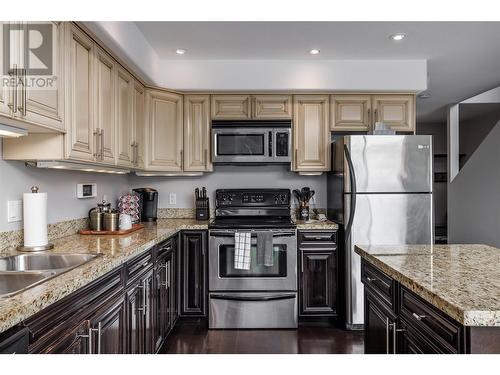 136 Front Street Unit# 311, Penticton, BC - Indoor Photo Showing Kitchen With Double Sink