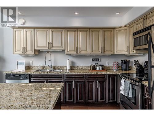 136 Front Street Unit# 311, Penticton, BC - Indoor Photo Showing Kitchen With Double Sink