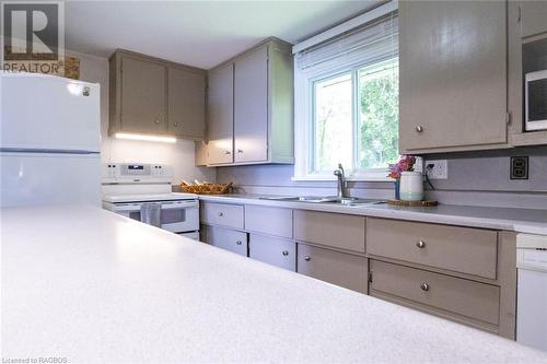 313 Balmy Beach Road, Georgian Bluffs, ON - Indoor Photo Showing Kitchen With Double Sink