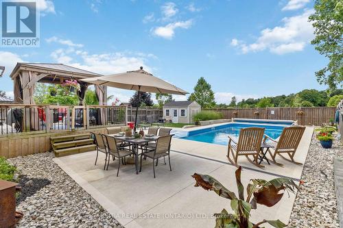 22 Stonefield Gate, Middlesex Centre, ON - Outdoor With In Ground Pool With Deck Patio Veranda With Backyard