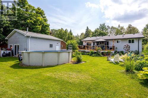 32 Liberty Lane, Kawartha Lakes, ON - Outdoor With Above Ground Pool With Deck Patio Veranda With Backyard With Exterior