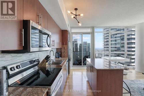 4407 - 55 Brenmer Boulevard, Toronto, ON - Indoor Photo Showing Kitchen With Double Sink